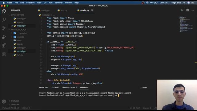 Curso de Python (Flask de A a Z) #04 - Configurando o Flask Migrate смотреть онлайн