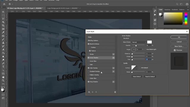 How to make a 3D Glass Window - PSD Logo MockUp in Photoshop смотреть онлайн