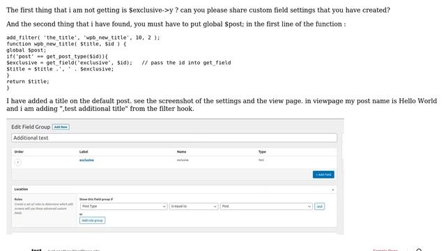 Wordpress: Trying to add some custom text into Wordpress Post title via function.php смотреть онлайн