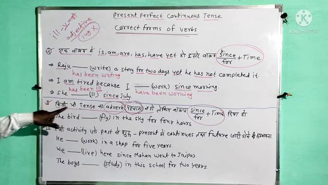 present perfect continuous tense with correct forms of verbs and examples смотреть онлайн