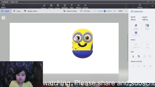 BEST 3D DRAWING MINION BY KIDS || 3D MINION || WINDOWS 10 PAINT 3D смотреть онлайн