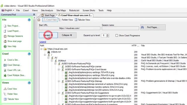 Visual SEO Studio tutorials: Crawl View смотреть онлайн