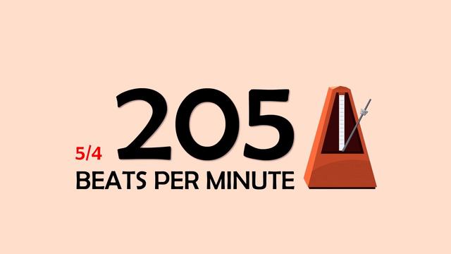 205 BPM 5/4 Metronome смотреть онлайн
