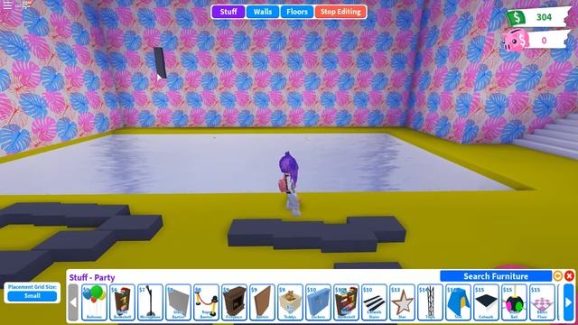 Обустраиваю комнату с бассейном в Aдопт ми!Roblox смотреть онлайн