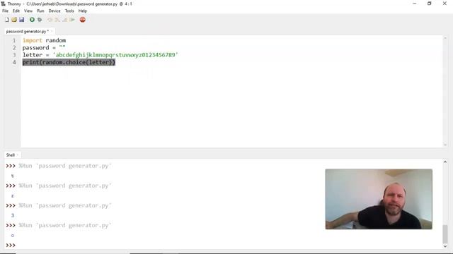 Generating Random Passwords video 1 Thonny смотреть онлайн