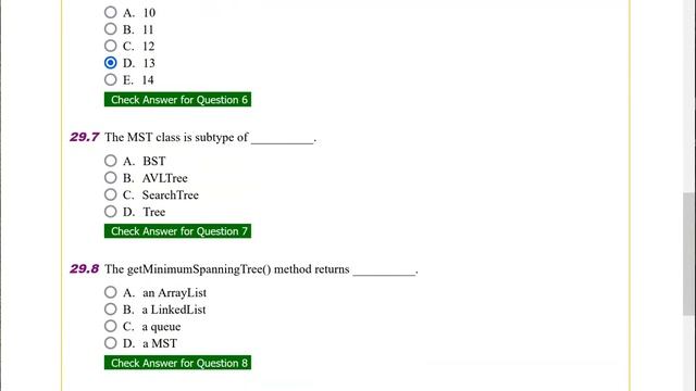 Daniel Liang Java Chapter 29 Multiple Choice Questions смотреть онлайн