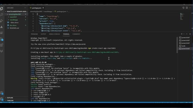 edupro hub #1 - working with Bootstrap, React and SASS - part 1 | react installation and setup смотреть онлайн
