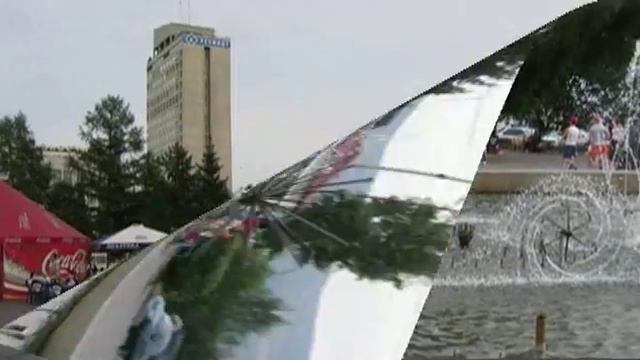 Фонтаны в Красноярске. июль 2014 года. смотреть онлайн