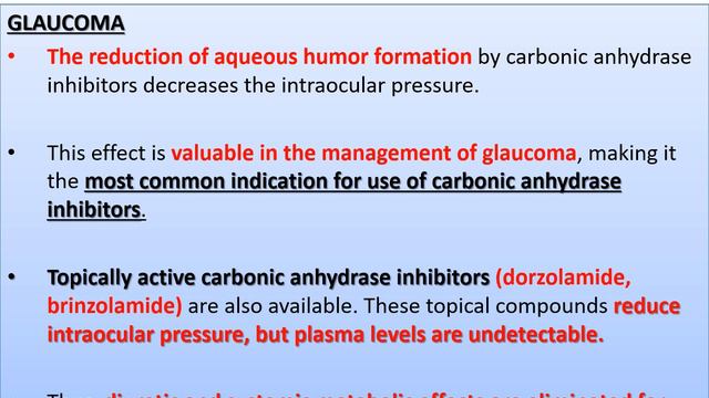 Carbonic Anhydrase Inhibitors Lecture 6 BY DR SIDRA Class 3rd Year смотреть онлайн