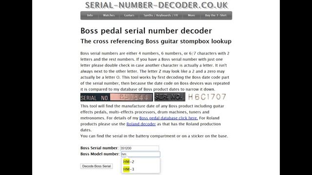 How to: Serial number [date] lookup Boss HM-2 смотреть онлайн