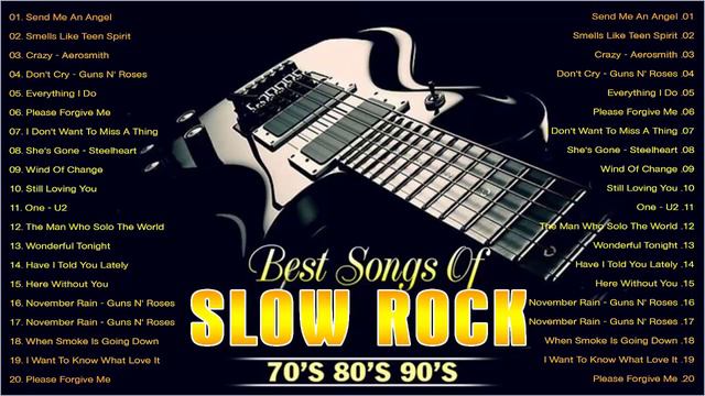 Best Slow Rock Ballads 80's 90's | Scorpions, Bon Jovi, Aerosmith, Led Zeppelin, U2, Nirvana
