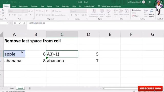 How to remove last space from excel cell & How to remove first space from excel cell смотреть онлайн