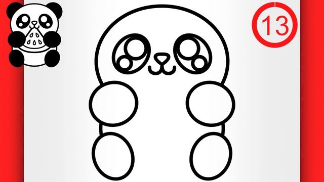 HOW TO DRAW A PANDA BEAR (EASY) - Cute Panda Bear Drawing (EASY) смотреть онлайн