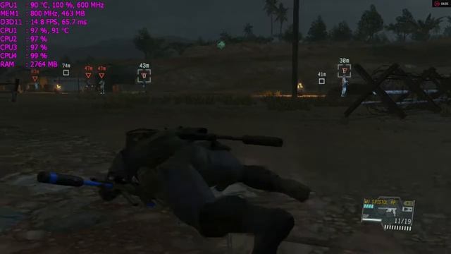 Benchmarking Metal Gear Solid V Phantom Pain with Amd laptop APU A6-5200 and HD 8400 / R3 series смотреть онлайн