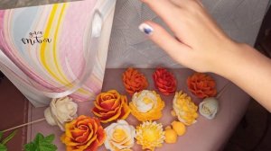 Заливаю формы и собираю букет из мыла. Цветы из мыла. Мыловарение. soap. мыльные цветы. Букет мыла