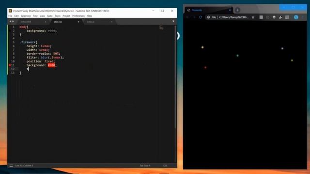 Fireworks with Javascript tutorial смотреть онлайн