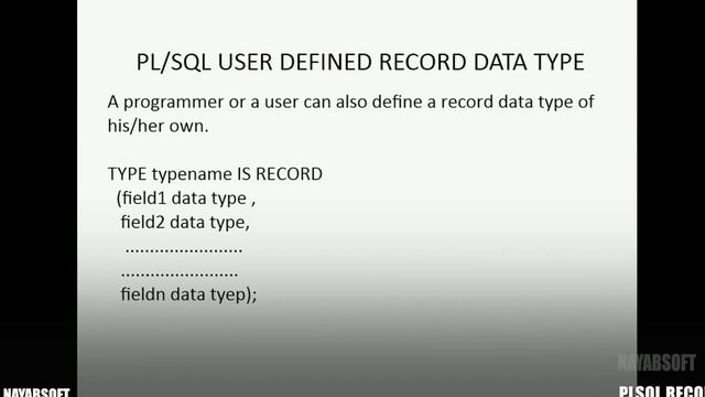 PL/SQL record смотреть онлайн