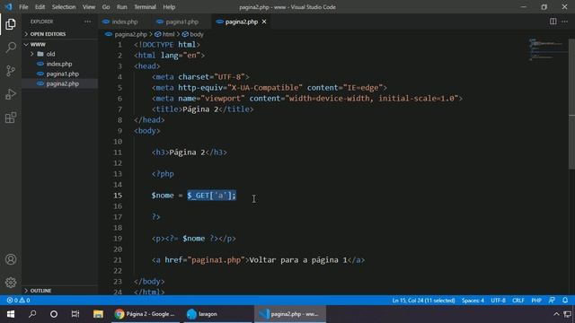 PHP 8 PARTE 2 #068 VERIFICAR SE UMA VARIÁVEL EXISTE NA QUERY STRING смотреть онлайн