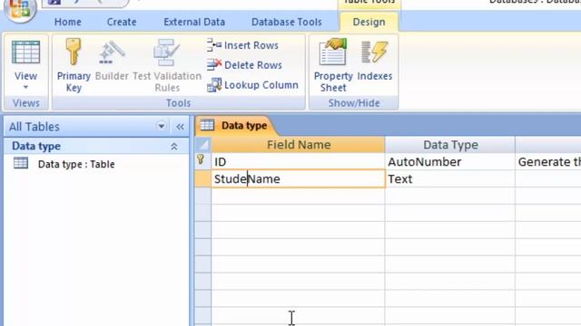 Data type in ms access смотреть онлайн