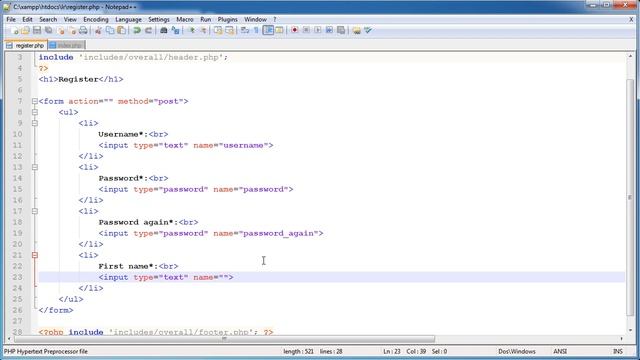 PHP Tutorials: Register & Login (Part 10): Registration Form and Validation (Part 1) смотреть онлайн