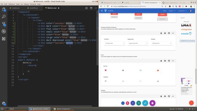 32.-Vue js 2 tutorial español ? [vuetifyjs botones]?? смотреть онлайн