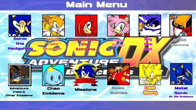 Sonic Adventure DX: Director's Cut - *All 130 Emblems* - Main Menu смотреть онлайн