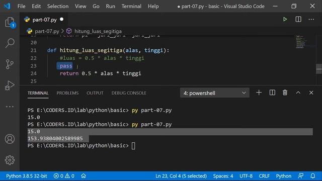 Tutorial Pemrograman Python [Handbook] - Cara membuat fungsi pada python смотреть онлайн