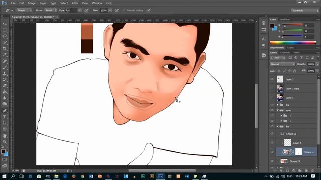 Photoshop Tutorial - Cartoon Effect / Vector Art / Vexel Art - Niel Dan Valdez (Time Lapse) смотреть онлайн