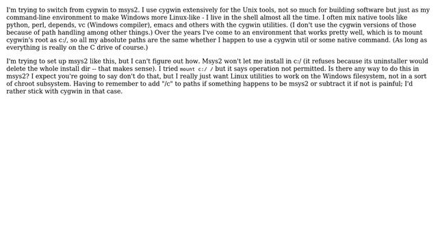 Install msys2 so c:/ is / смотреть онлайн