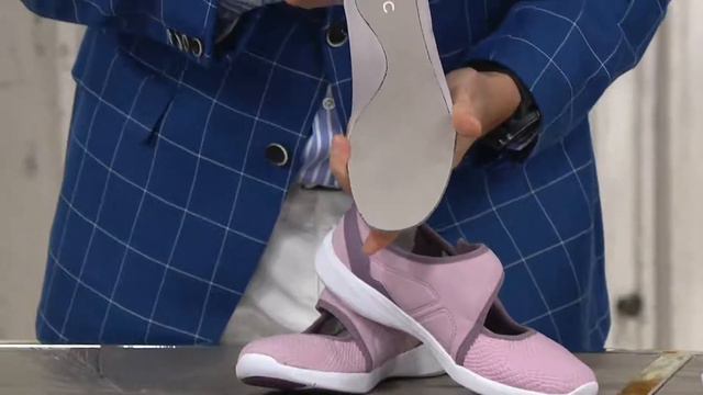 Vionic Mesh Mary Jane Slip-On Shoes - Sonnet on QVC смотреть онлайн