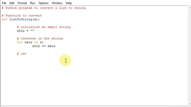 Python program to convert a list to string смотреть онлайн
