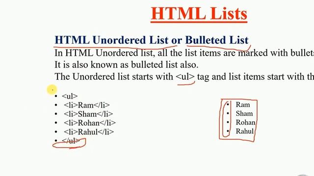 List (li, ol, ul) tag html 5 tutorial HTML Lists | Ordered List | Unordered | Definition Lists смотреть онлайн