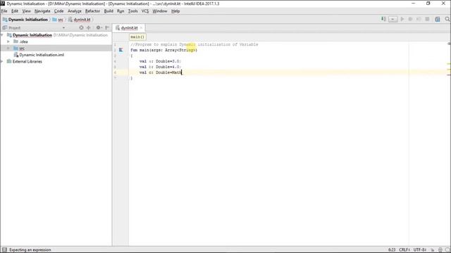 #10 Kotlin Tutorial | Dynamic initialization of variable Program смотреть онлайн
