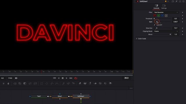 How to create NEON TEXT in Davinci Resolve? смотреть онлайн