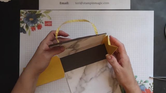 Small Handbag Style Gift Bag with Faceted Sides - Using The Peony Dies (6" x 5" x 2") смотреть онлайн