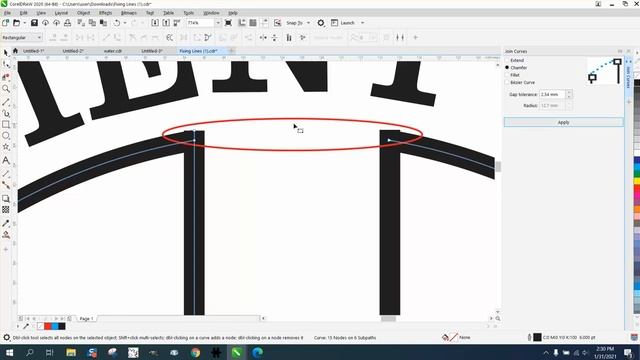 Corel Draw Tips & Tricks Close NODES of two Lines смотреть онлайн