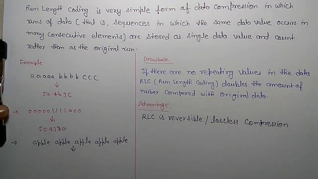 RUN LENGTH CODING (English+Hindi) смотреть онлайн