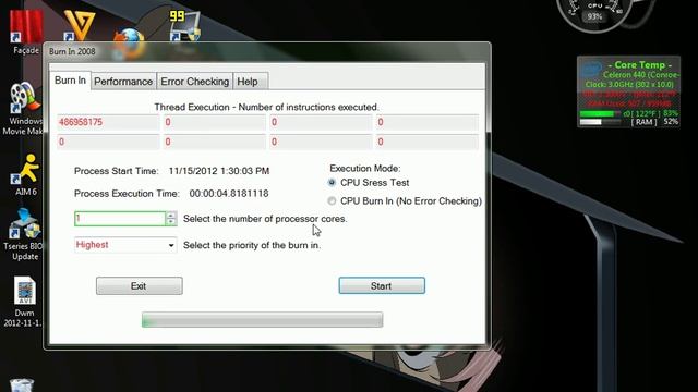 Intel Celeron 440 CPU STABLE 3Ghz Overclock On Air Cooling смотреть онлайн