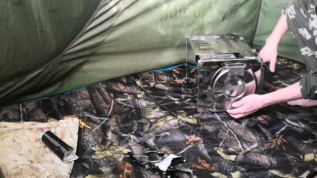 #21 Попарился в Кайфандре и ОСТАЛСЯ НОЧЕВАТЬ в ней с новой печкой Дюна-3. смотреть онлайн