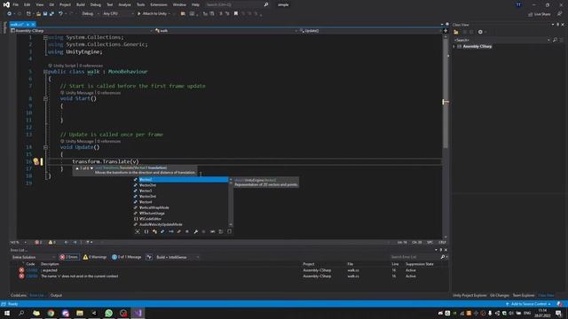 Как заставить объект двигаться вперед в Unity смотреть онлайн