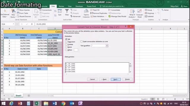 Change Text to Date format смотреть онлайн