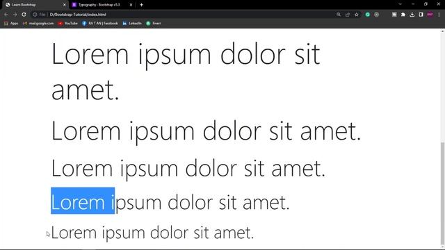 typography in bootstrap or explained about bootstrap typography. | bootstrap 5 full course bangla смотреть онлайн