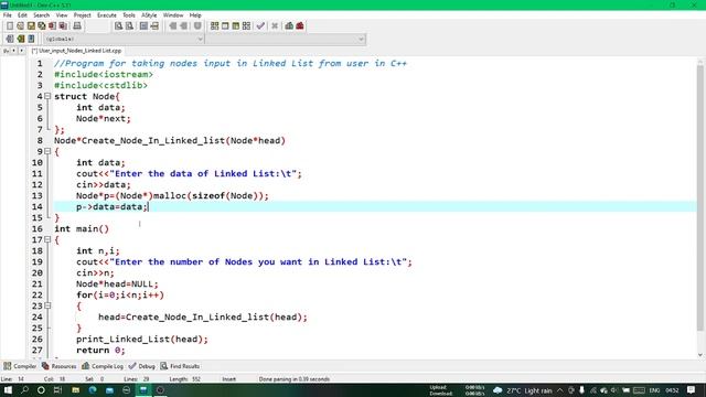 Data Structure-Taking User Input In Linked List смотреть онлайн
