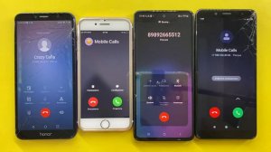 Fake Calls and Real Calls on Phones Honor 7A pro, IPhone 7, Samsung Galaxy A51, Redmi Note 5