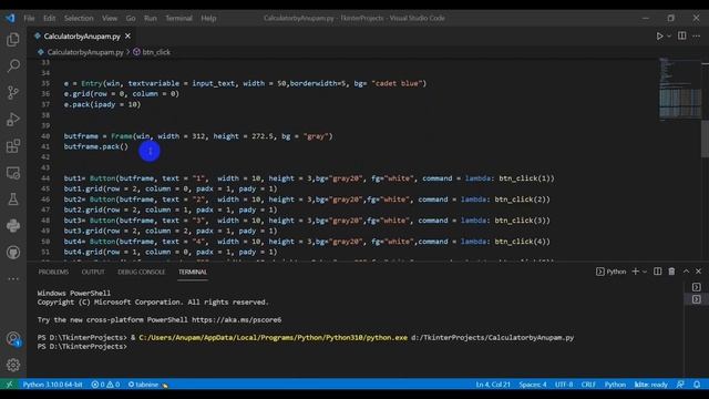 DEVELOPMENT OF CALCULATOR USING TKINTER PYTHON смотреть онлайн