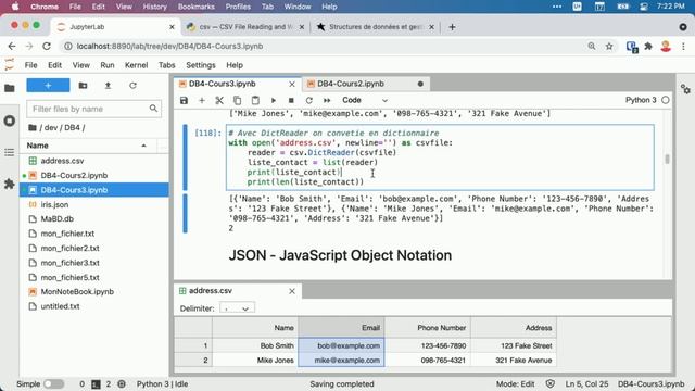 Pythons - Set, dictionnaires, OOP, CSV, JSON смотреть онлайн