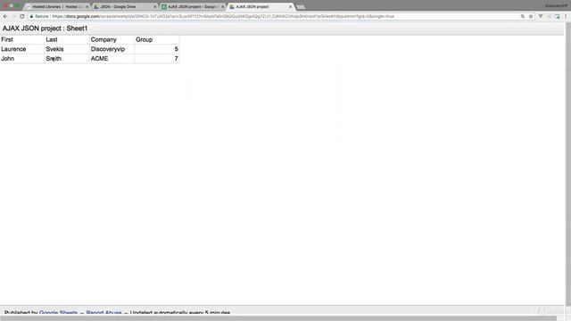 JSON+AJAX+API 0702 Setup Sheet Data смотреть онлайн
