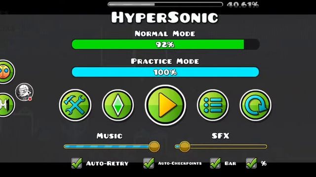 прохожу HyperSonic | HyperSonic 92%, 86%, 81%.