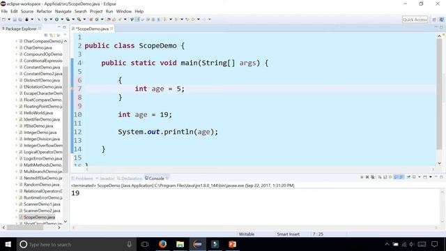 Variable Scope in a Java Program by Example - Java Programming Tutorial - Appficial смотреть онлайн