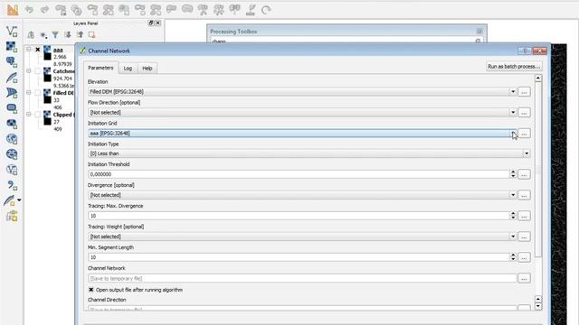 hydrological analysis con Qgis (canali di drenaggio e bacini idrografici) смотреть онлайн